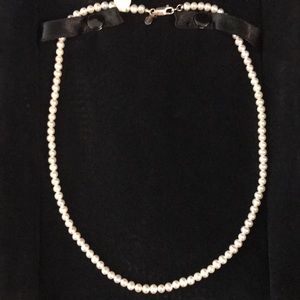 Genuine Pearl Necklace w/ Silver Clasp